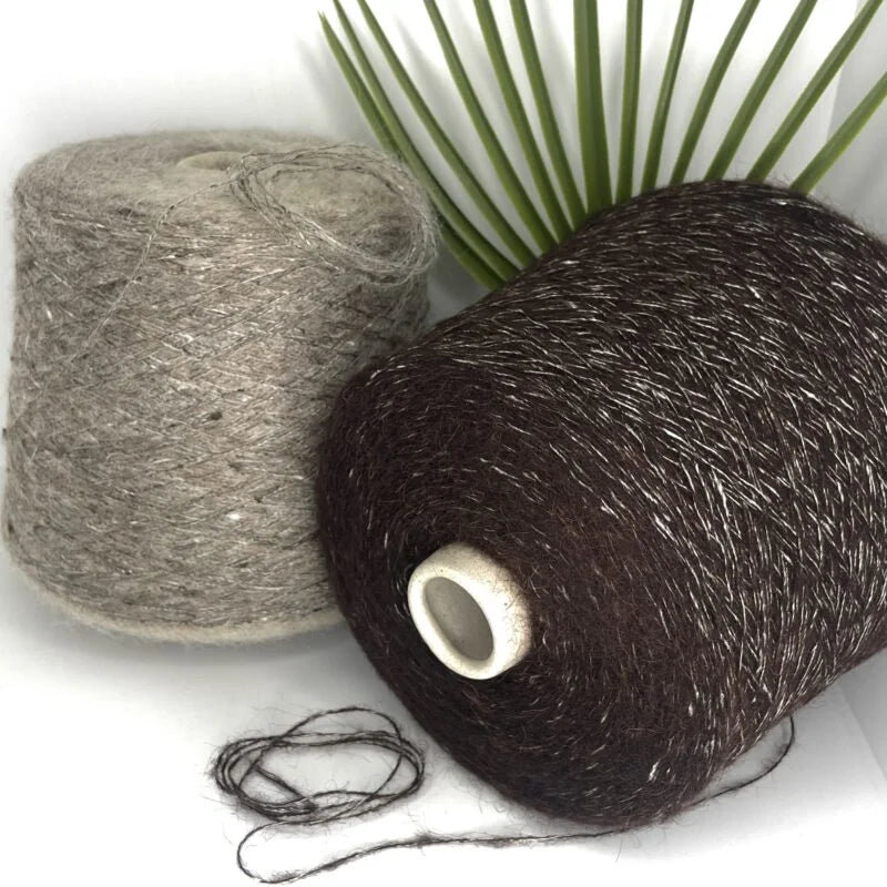 60% Kid Mohair, 30% Viscose, 10% Polyester